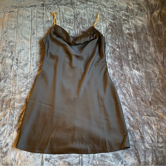 Urban Outfitters Black Cowl Neck Mini Dress - Picture 1 of 5